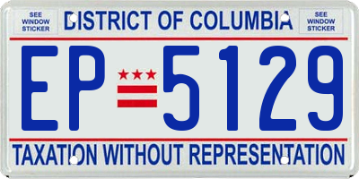 DC license plate EP5129