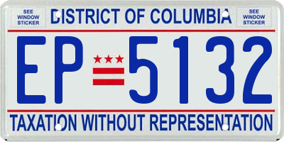 DC license plate EP5132