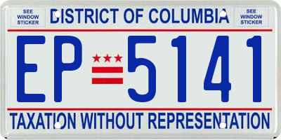 DC license plate EP5141