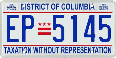 DC license plate EP5145