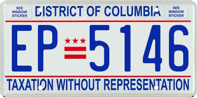 DC license plate EP5146