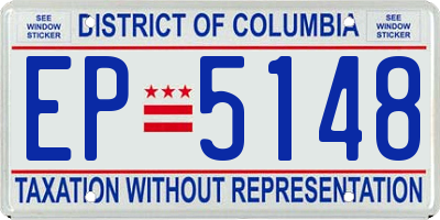 DC license plate EP5148