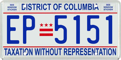 DC license plate EP5151