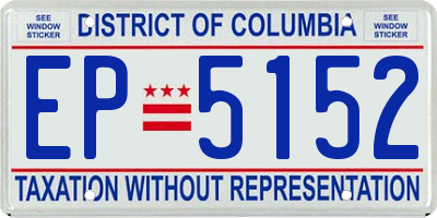 DC license plate EP5152