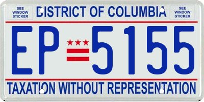 DC license plate EP5155
