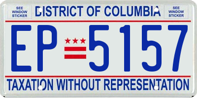 DC license plate EP5157
