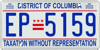 DC license plate EP5159