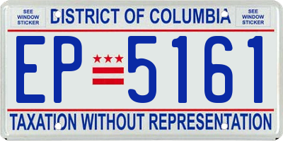 DC license plate EP5161