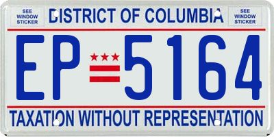 DC license plate EP5164