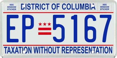 DC license plate EP5167