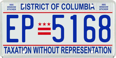 DC license plate EP5168