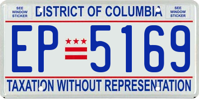 DC license plate EP5169