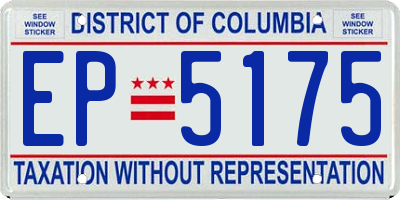 DC license plate EP5175