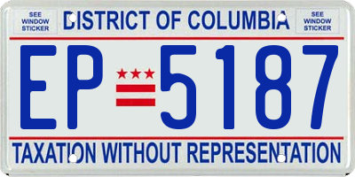 DC license plate EP5187