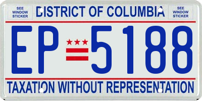 DC license plate EP5188