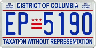 DC license plate EP5190