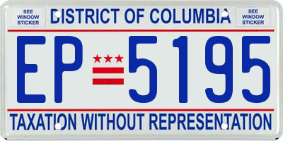 DC license plate EP5195