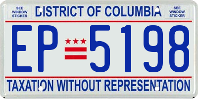 DC license plate EP5198