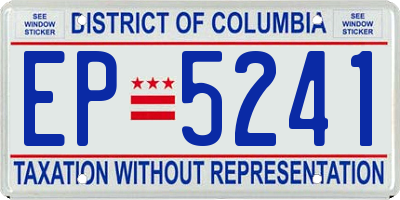 DC license plate EP5241