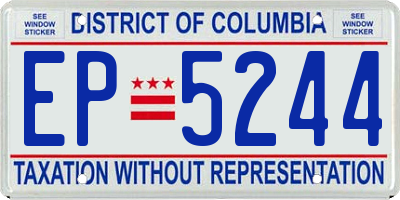DC license plate EP5244