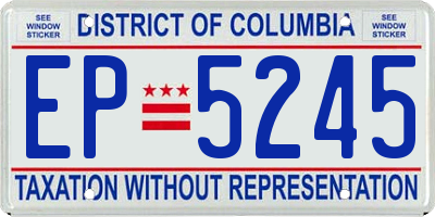DC license plate EP5245