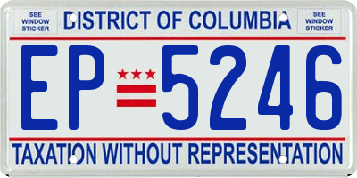 DC license plate EP5246
