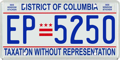 DC license plate EP5250