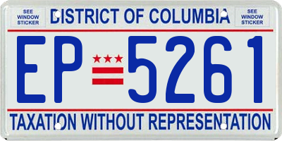DC license plate EP5261