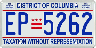 DC license plate EP5262