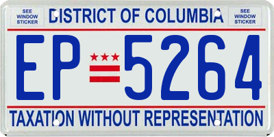 DC license plate EP5264