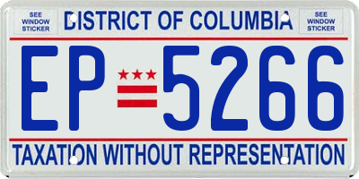 DC license plate EP5266