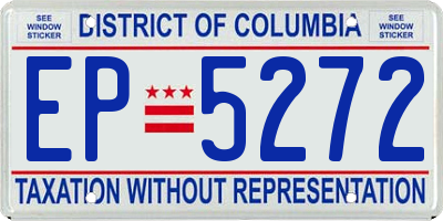 DC license plate EP5272