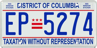 DC license plate EP5274