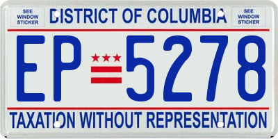 DC license plate EP5278
