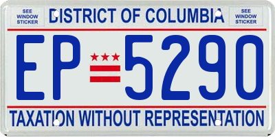 DC license plate EP5290