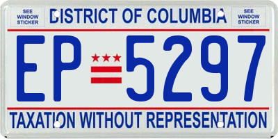 DC license plate EP5297
