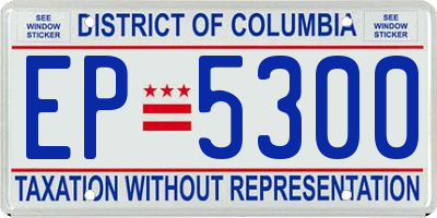 DC license plate EP5300