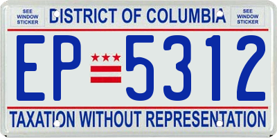 DC license plate EP5312