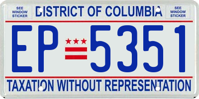 DC license plate EP5351