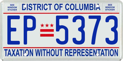 DC license plate EP5373
