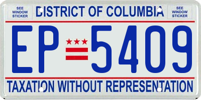 DC license plate EP5409