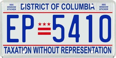 DC license plate EP5410