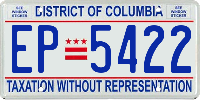 DC license plate EP5422