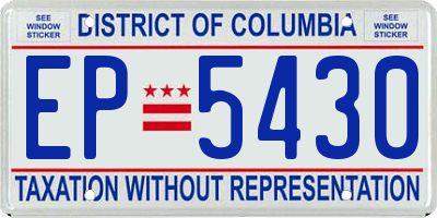 DC license plate EP5430