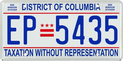 DC license plate EP5435