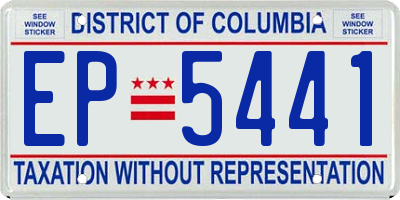 DC license plate EP5441