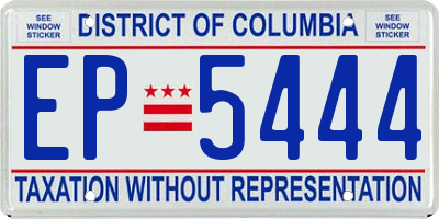 DC license plate EP5444