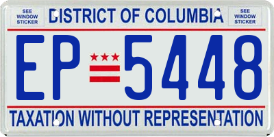 DC license plate EP5448