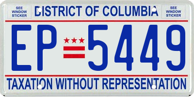 DC license plate EP5449