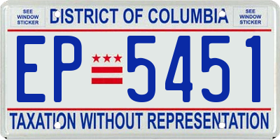 DC license plate EP5451